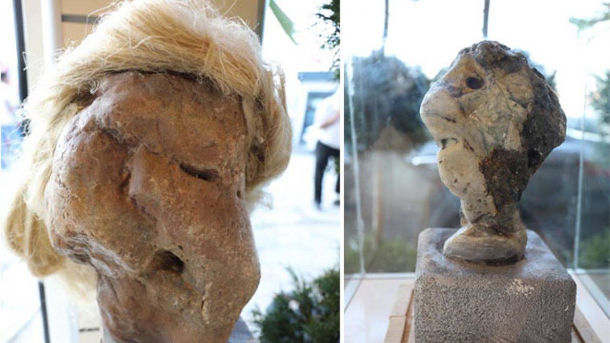 Çobanın, insana benzeyen 3'üncü taş sergisi