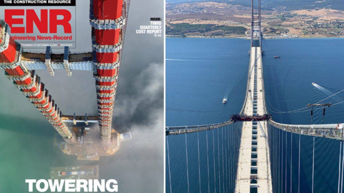 1915 Çanakkale köprüsü 'Engineering News-Record' dergisinin kapağında yer aldı