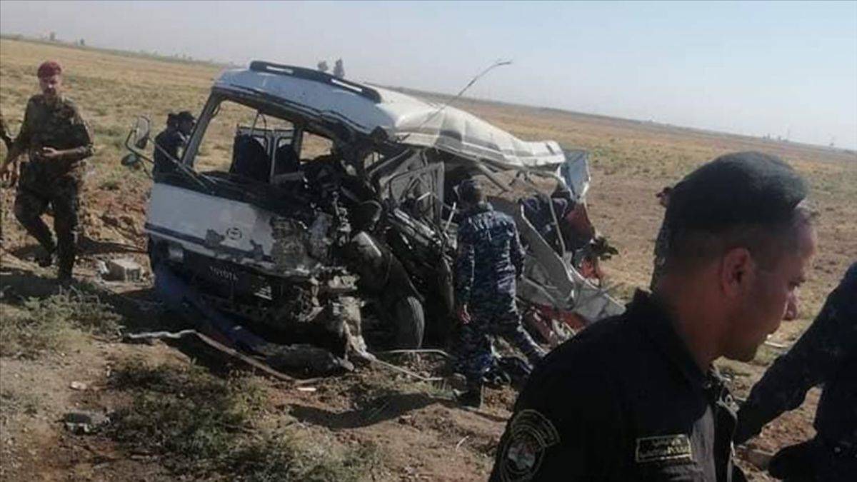 Kerkük'te trafik kazası; 2 polis öldü, 39'u yaralandı