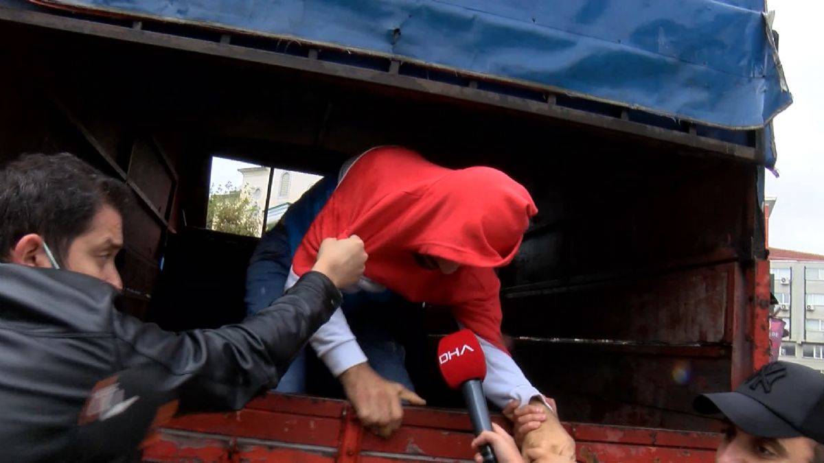 Adliyeden firar eden şüpheli kamyonet kasasında böyle yakalandı