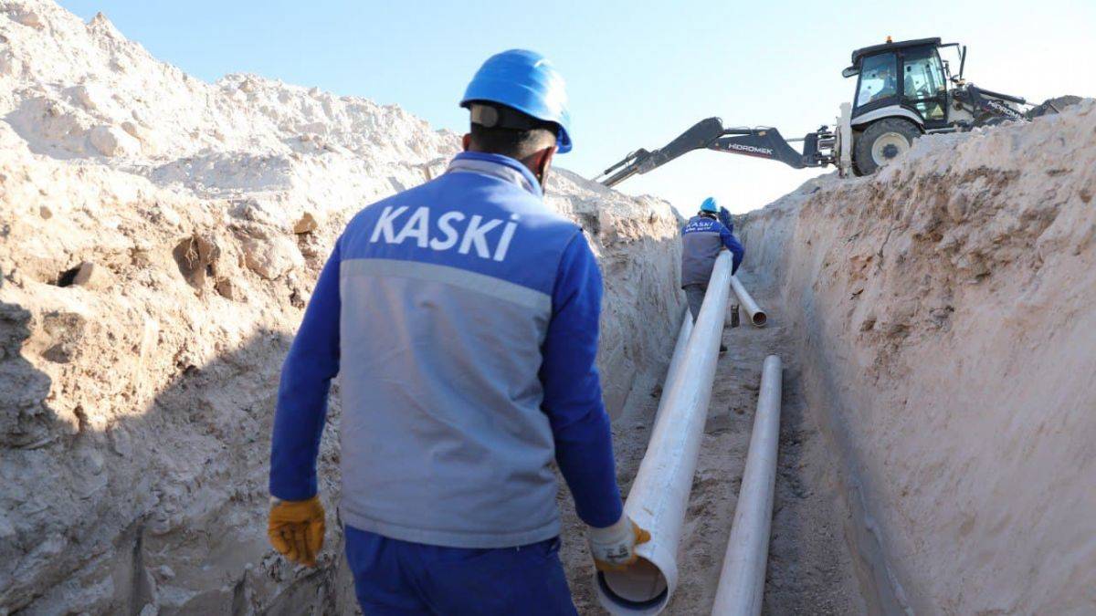 KASKİ, İncesu ilçesi Tahirini Mahallesi'ndeki su sıkıntısını çözüyor