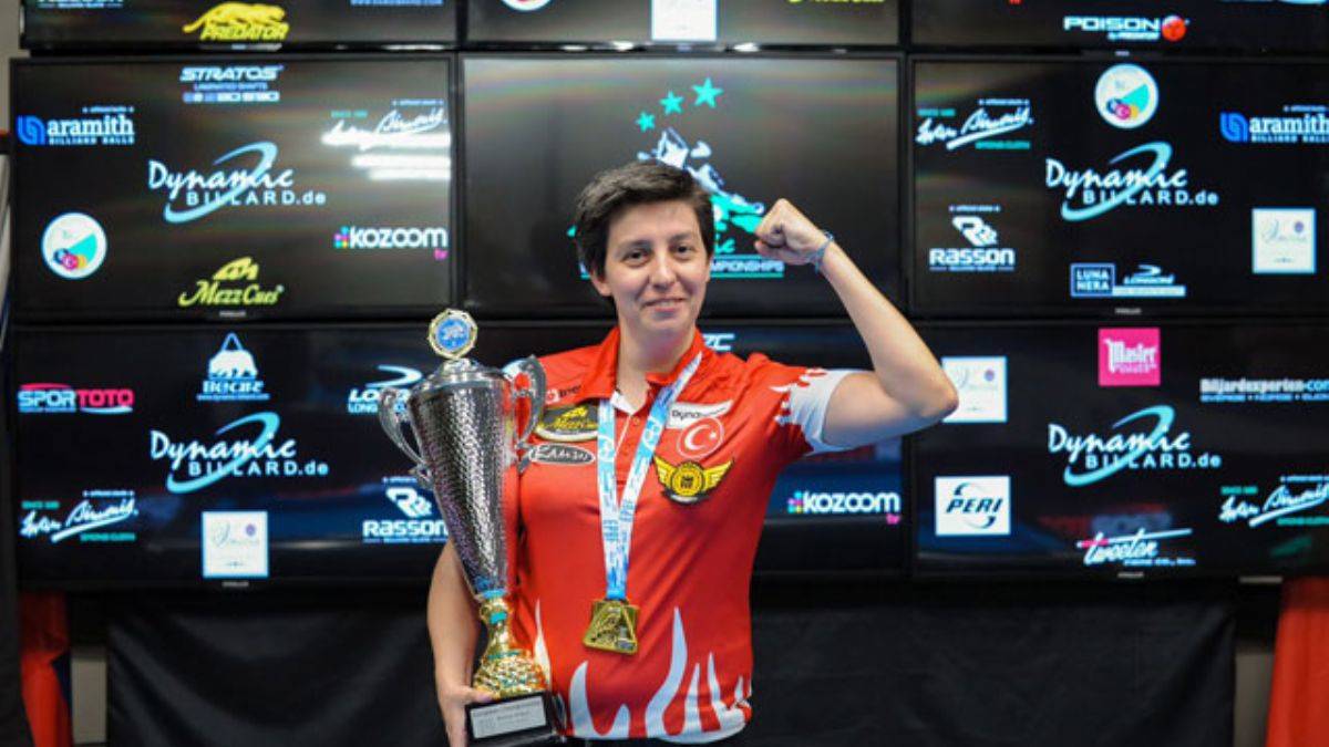 Milli bilardocu Eylül Kibaroğlu, Avrupa şampiyonu oldu