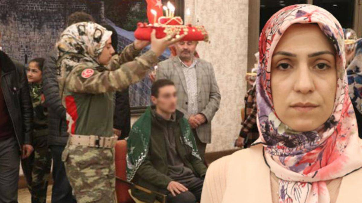 Evlat nöbetinde PKK'dan kurtardığı ve askere göndereceği oğluna kına yaktı