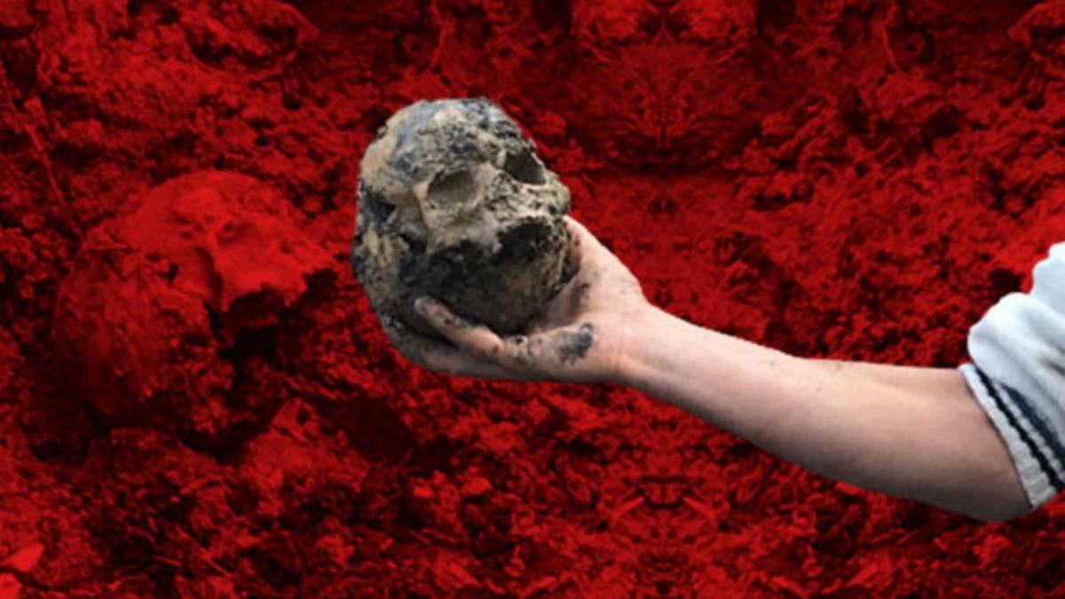 Okul bahçesinde kafatası ve kemik parçaları bulundu!