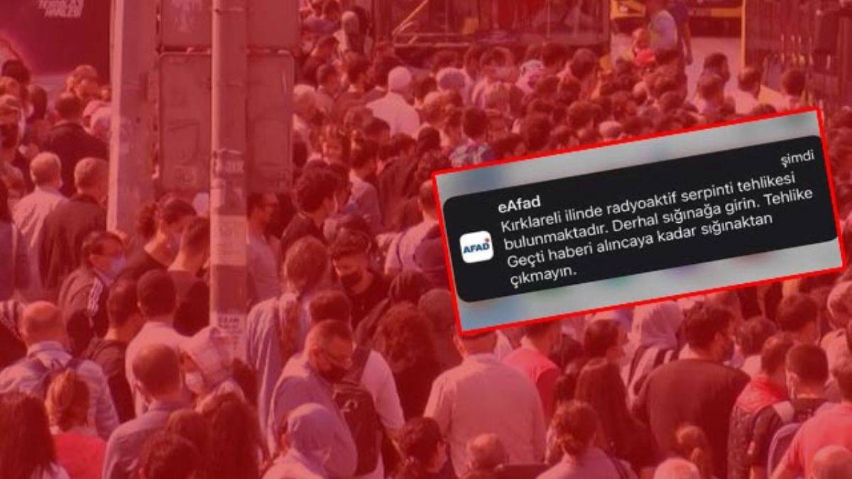 AFAD'dan paniğe sebep olan 'Radyoaktif tehlike' mesajı; valilikten açıklama