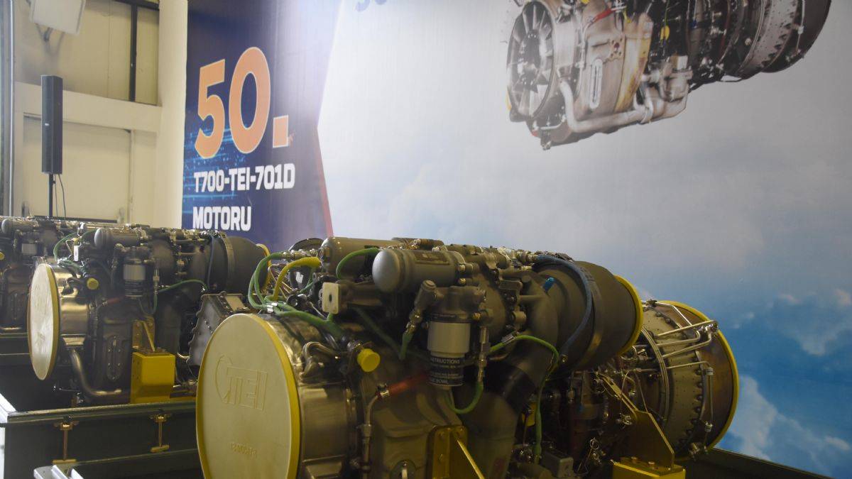 Yerli helikopter 'kara şahin'in 50'nci motoru da üretildi