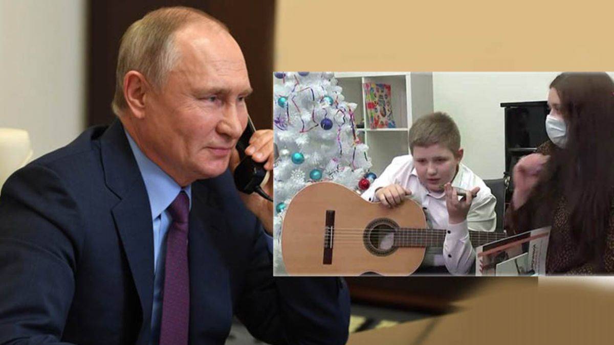 Putin'den gitar isteyen çocuğa çifte hediye...