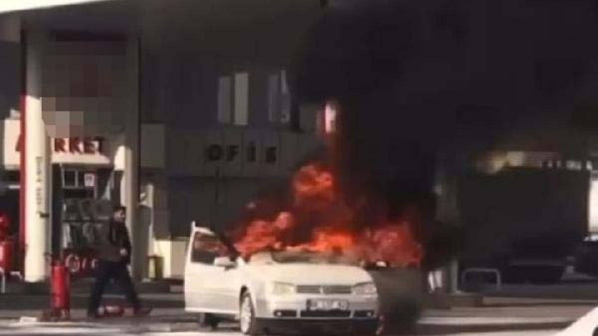 Kıl payı kurtuldu! Bir anda alev aldı