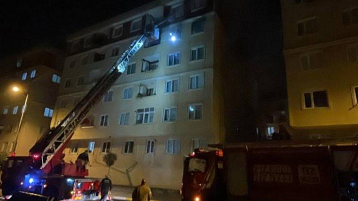 Pendik’te 6 katlı binada yangın