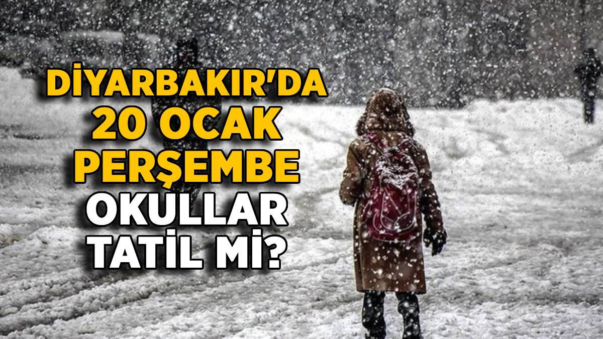 Diyarbakır'da yarın (20 Ocak) okullar tatil mi? 20 Ocak Perşembe Diyarbakır'da okullar tatil edildi mi? Diyarbakır'da kar tatili uzadı mı?