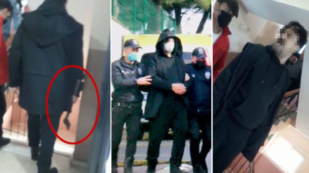 Okula baltayla giren kişi tutuklandı