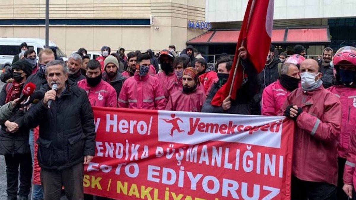 Yemeksepeti işçilerinin eylemi 14. gününde: Mücadeleye devam edeceğiz