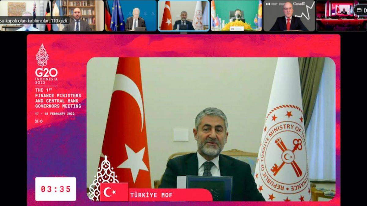Bakan Nebati, G-20 Bakanlar Toplantısı'nda önemli açıklamalarda bulundu