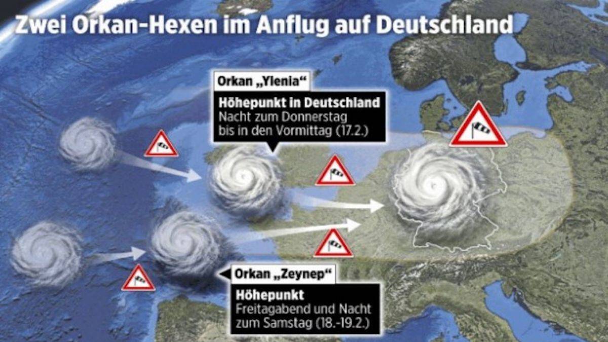 ‘Zeynep kasırgası’ Avrupa'yı sarsıyor