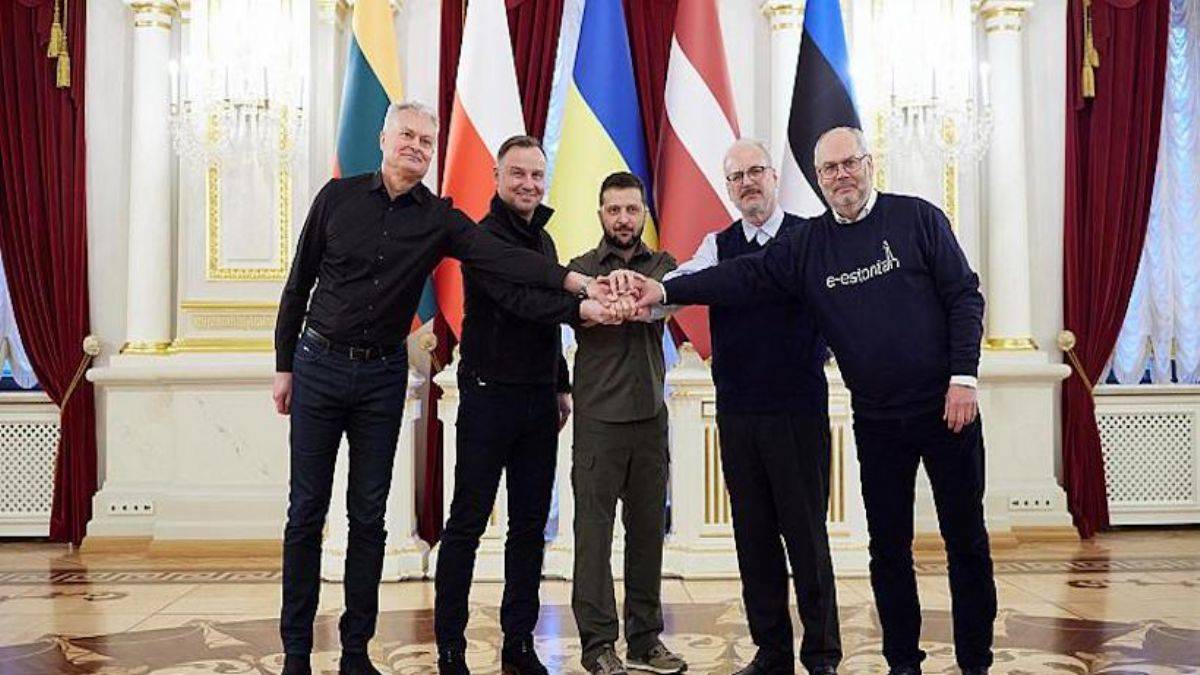 Dört ülke liderinden Kiev'e çıkarma! Zelenskiy ile görüştüler