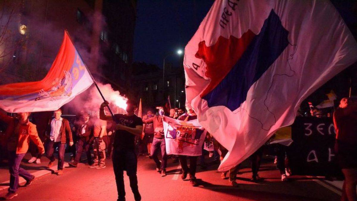 Sırbistan'da Rusya'ya destek protestosu