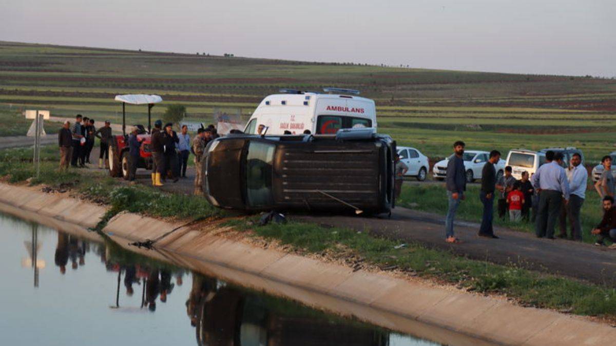 Kilis'te bir araç sulama kanalına uçtu: 4 ölü, 3 yaralı