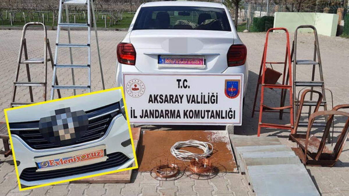 'Evleniyoruz, mutluyuz' yazılı araçla suçüstü yakalandı