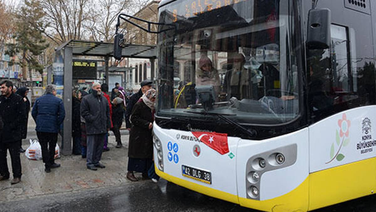 Konya'da Bayramda otobüsler ücretsiz mi? Konya'da 1 Mayıs Arife günü otobüs, tramvay ücretsiz mi? Konya Ramazan bayram ve arife toplu taşıma bedava mı?
