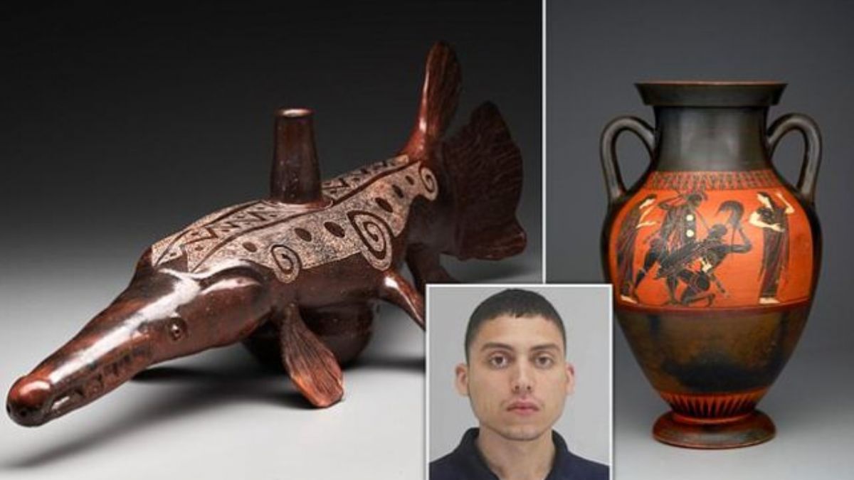 Kız arkadaşına kızdı, 5 milyon dolarlık antik Yunan eserlerini kırdı