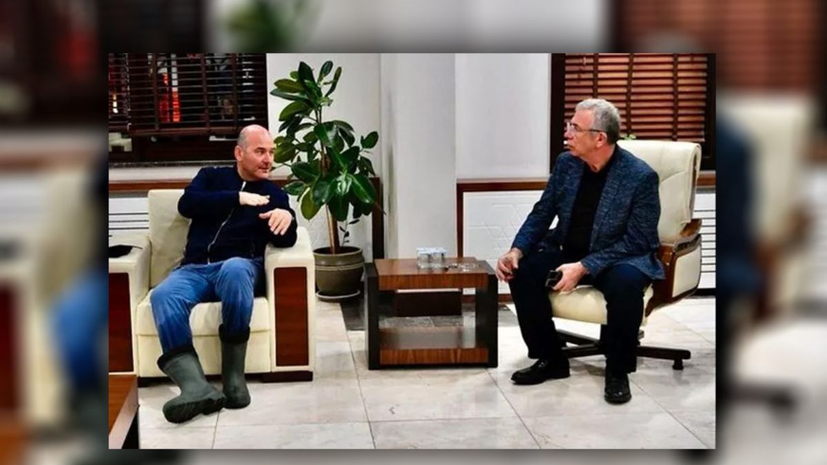 Soylu'nun Mansur Yavaş ile 'çizmeli' ziyareti sosyal medyada gündem oldu