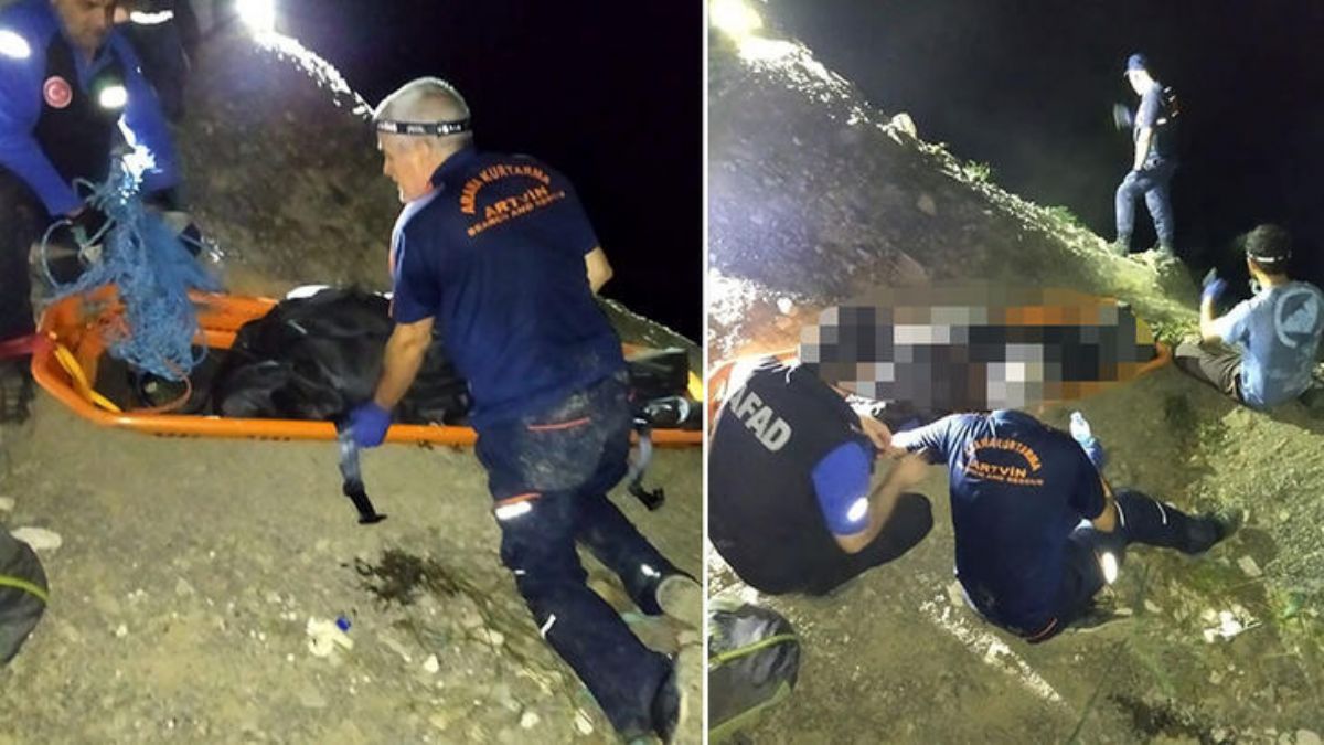 200 metreden uçuruma yuvarlanan karı-koca öldü