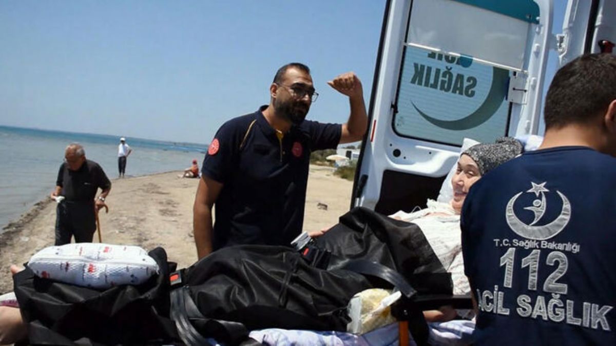 Deniz kenarı isteği ambulansla yerine getirildi