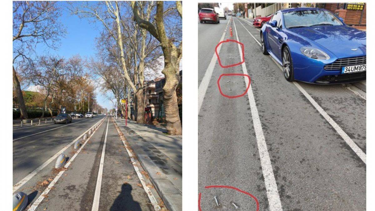 Bisiklet canavarları bariyer söktü