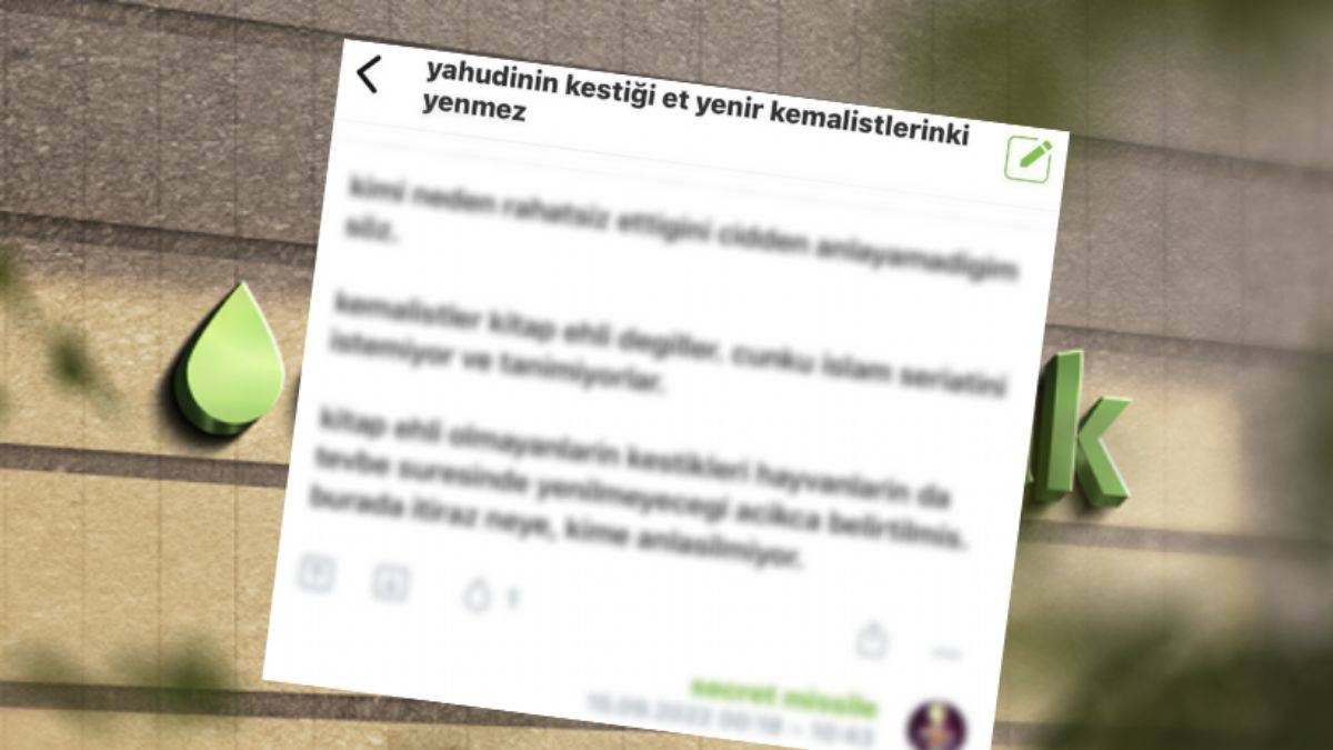 “Yahudi’nin kestiği et yenir Kemalistlerinki yenmez”