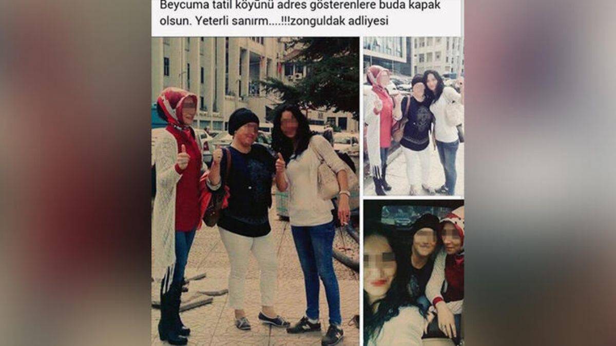 Adliye çıkışı zafer pozu veren 3 kadına hapis cezası