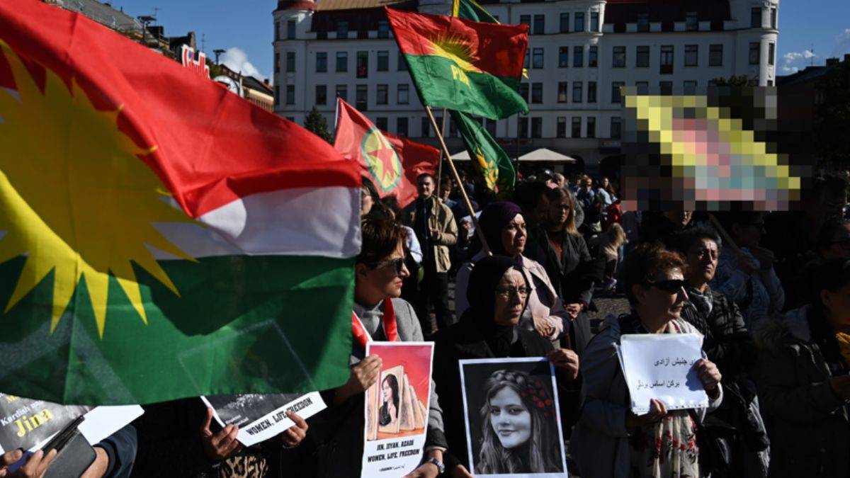 İsveç'te İran bahanesiyle PKK propagandası!