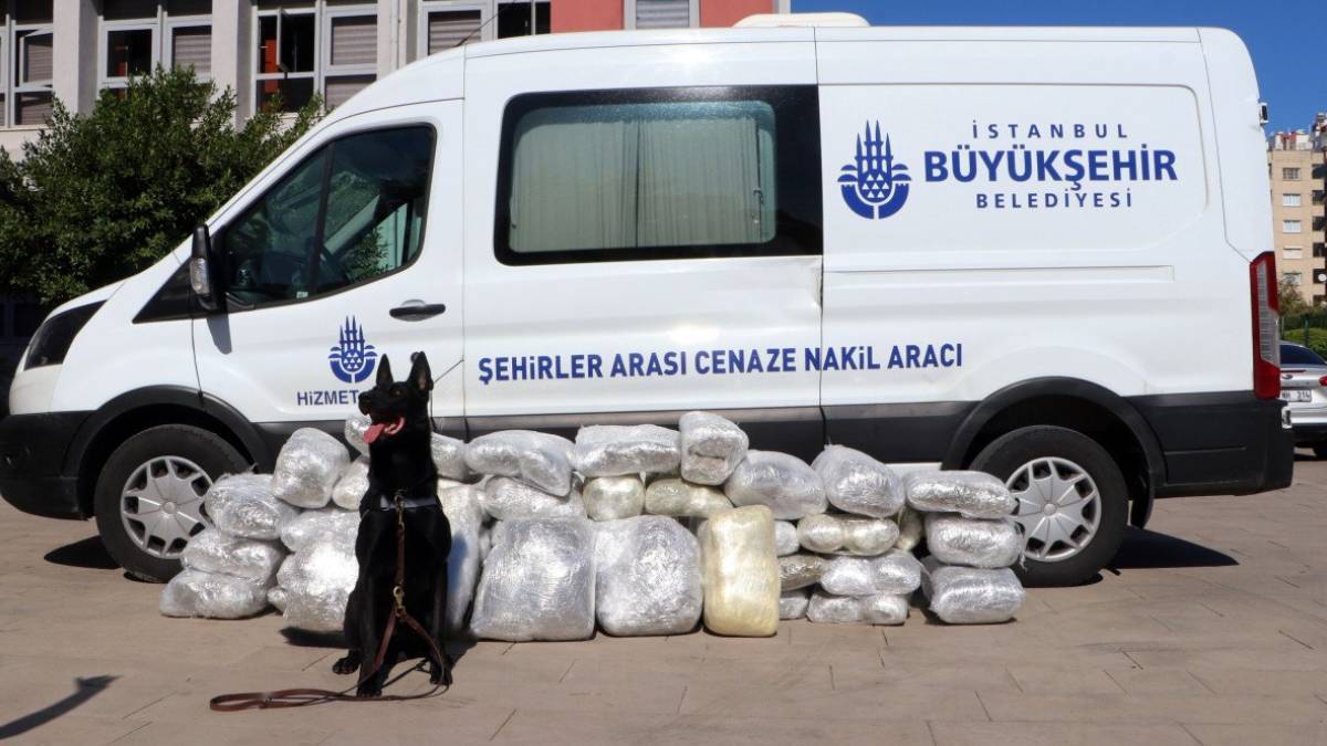Adana'da cenaze aracında 144 kilo uyuşturucu çıktı