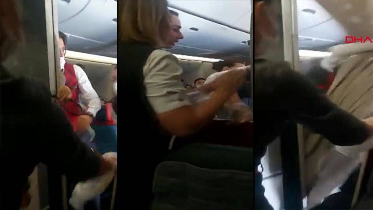 THY uçağındaki yolcu, kabin memurunun parmağını ısırdı