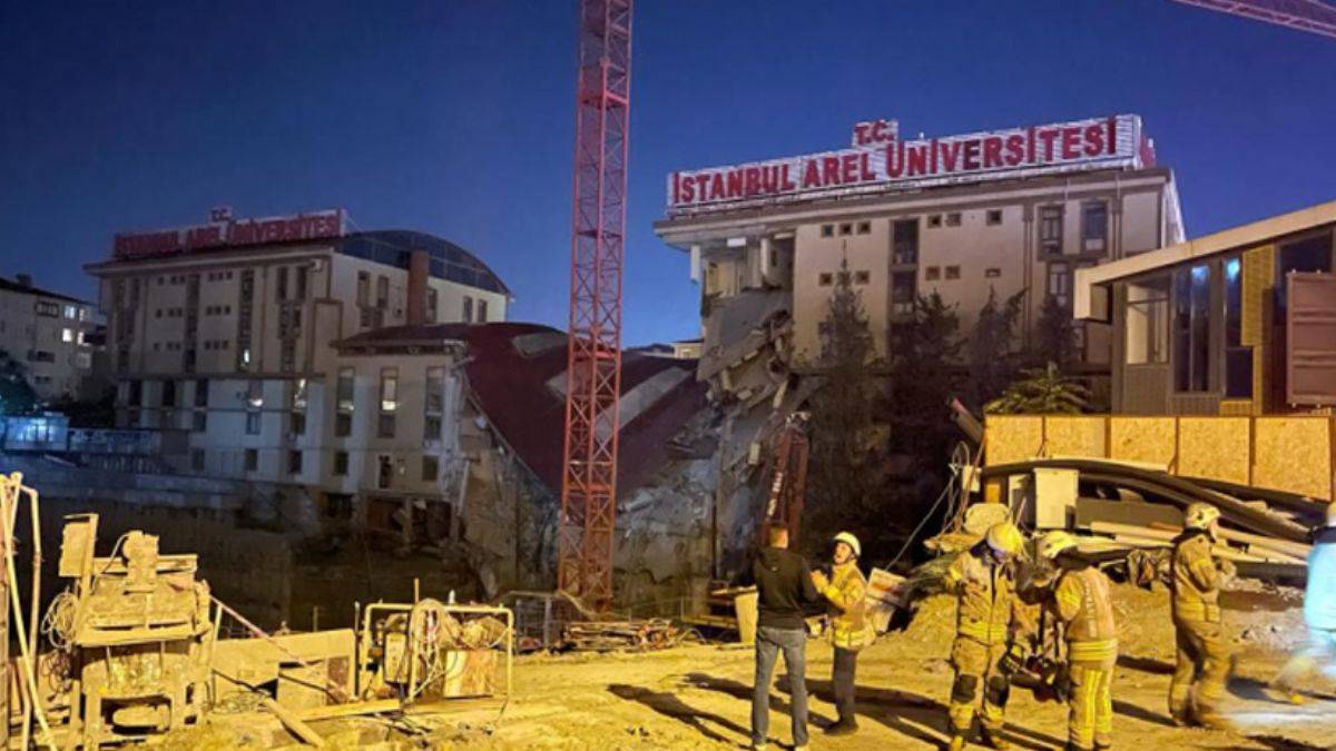 Arel Üniversitesi binası çöktü! Çevredeki binalar boşaltıldı