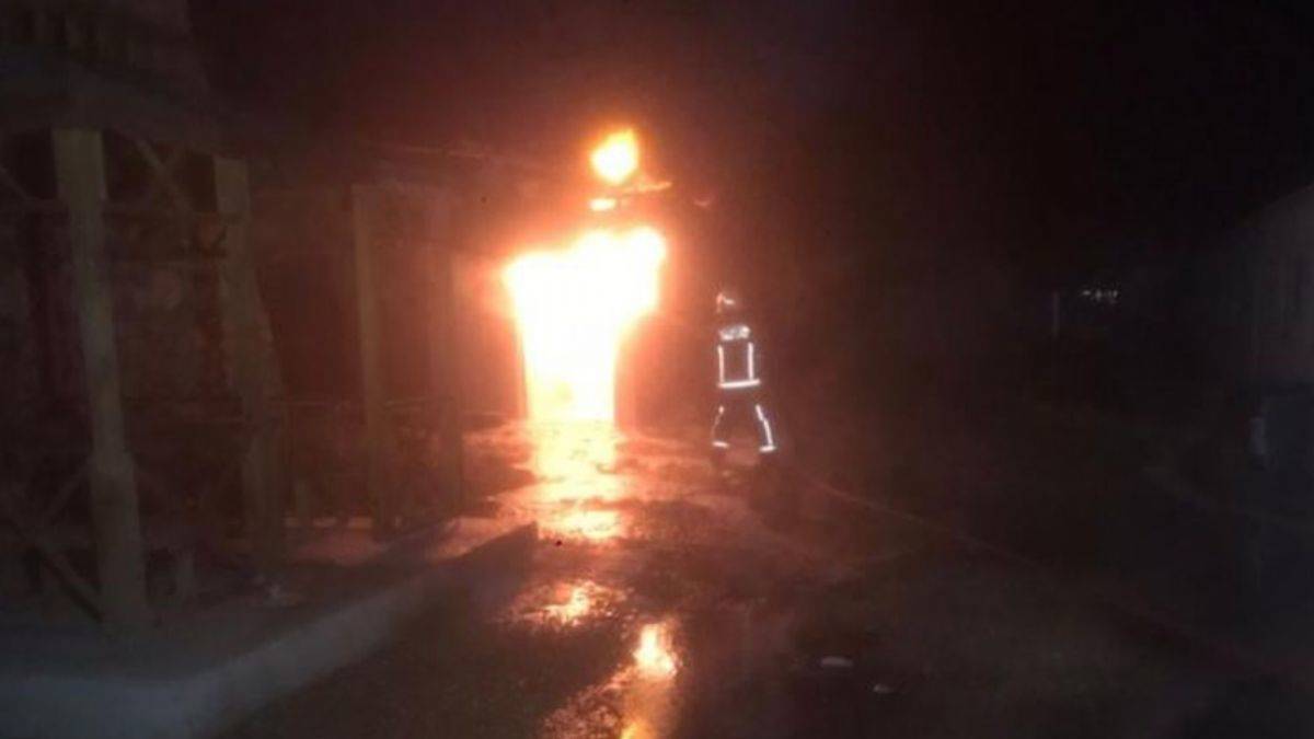 Malatya'da maden ocağında yakıt tankında yangın