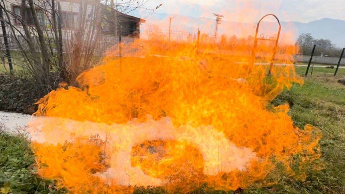 Düzce'deki 'yanan su' ile ilgili açıklama