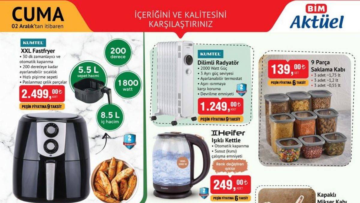 Bim Aktüel 2 Aralık Cuma | Bu cuma Bim'e hangi aktüel ürünler gelecek?