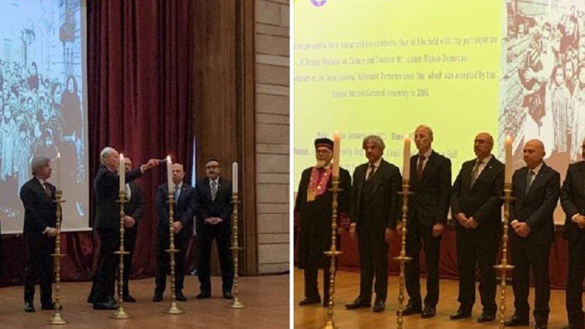 'Holokost'u anma' töreni düzenleyen İstanbul Üniversitesi'ne 'Filistin' hatırlatması!