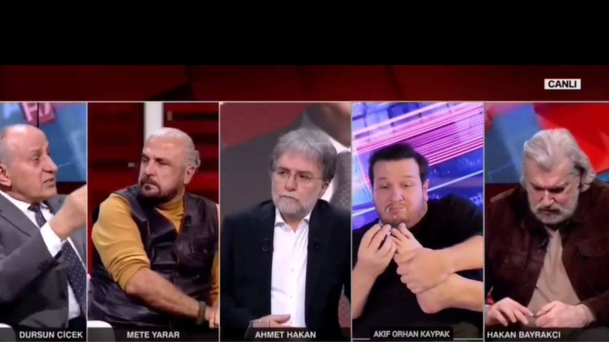 Canlı yayında tırnak kesme! Şahan Gökbakar 'altta kalmadı'