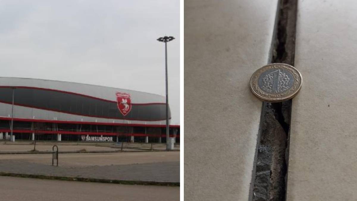 Samsun 19 Mayıs Stadyumu'nda çatlaklar neden oldu? Depremden zarar mı gördü?