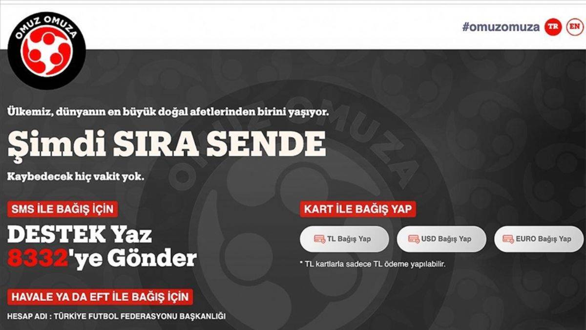 'Omuz Omuza' yardım kampanyası internet sitesinde