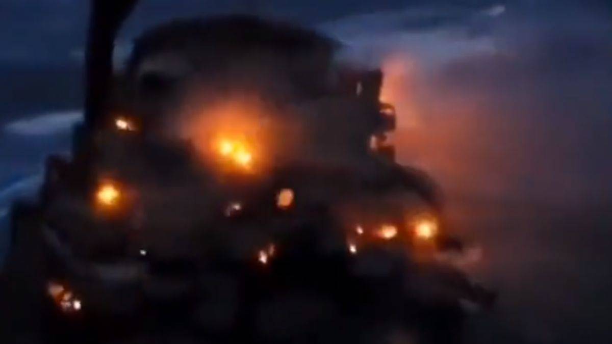 Tuzlu su, gemideki araçları böyle hurdaya çevirdi