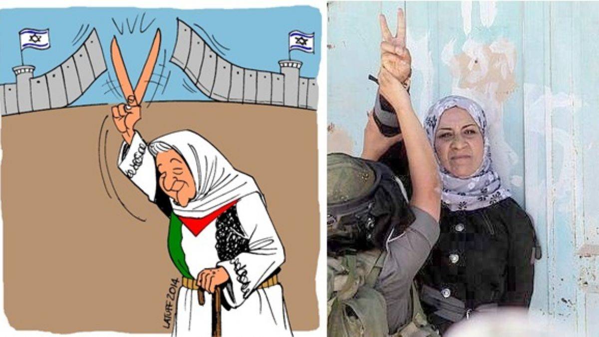 Filistinli annelerin duruşuna Arap sanatçı Latuff'dan destek