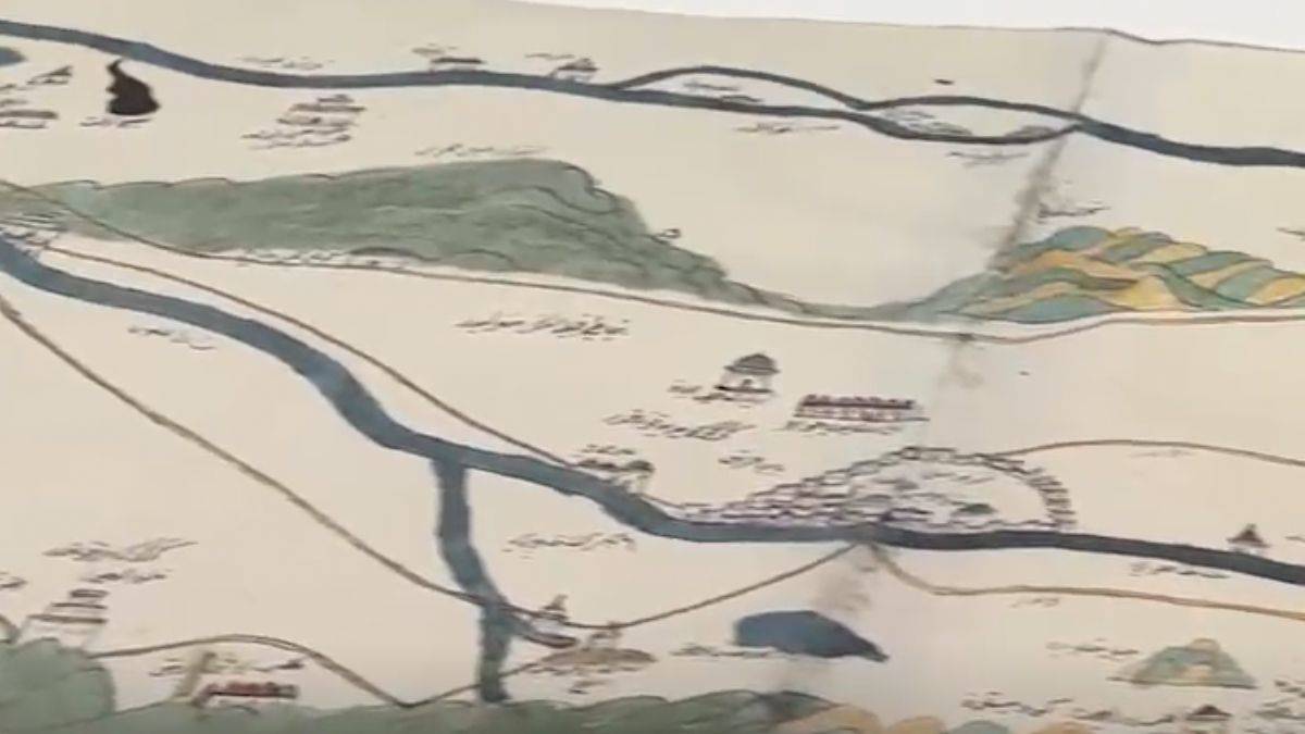 Evliya Çelebi'nin kendi eliyle çizdiği harita Katar Milli Kütüphanesi'nde