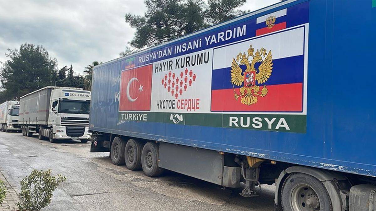 Rus milletvekilinin çağrısıyla Türkiye'ye 23 tır yardım