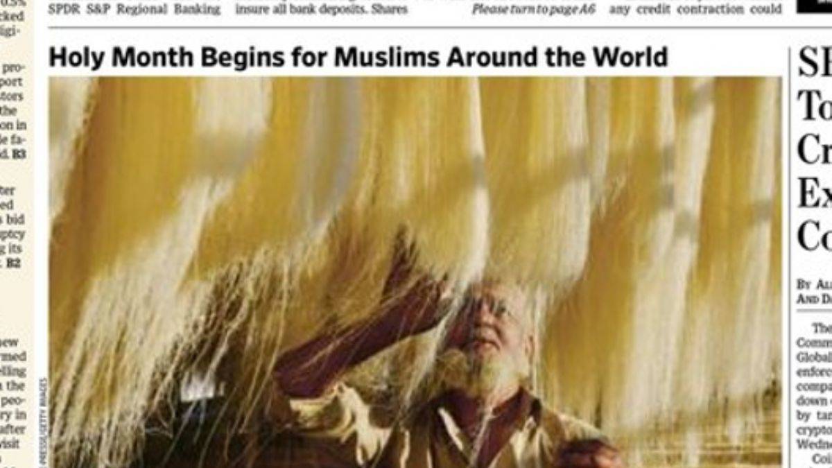 Wall Street Journal, ramazanı ana sayfadan duyurdu
