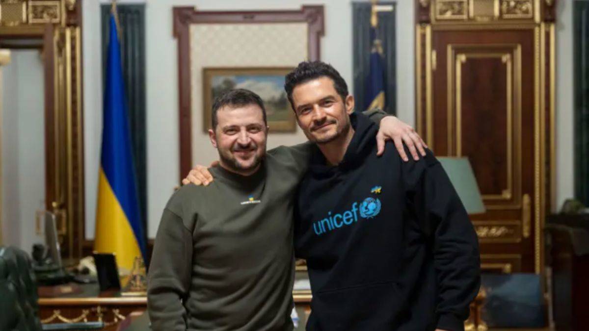 İngiliz oyuncu Orlando Bloom, Zelenski ile buluştu