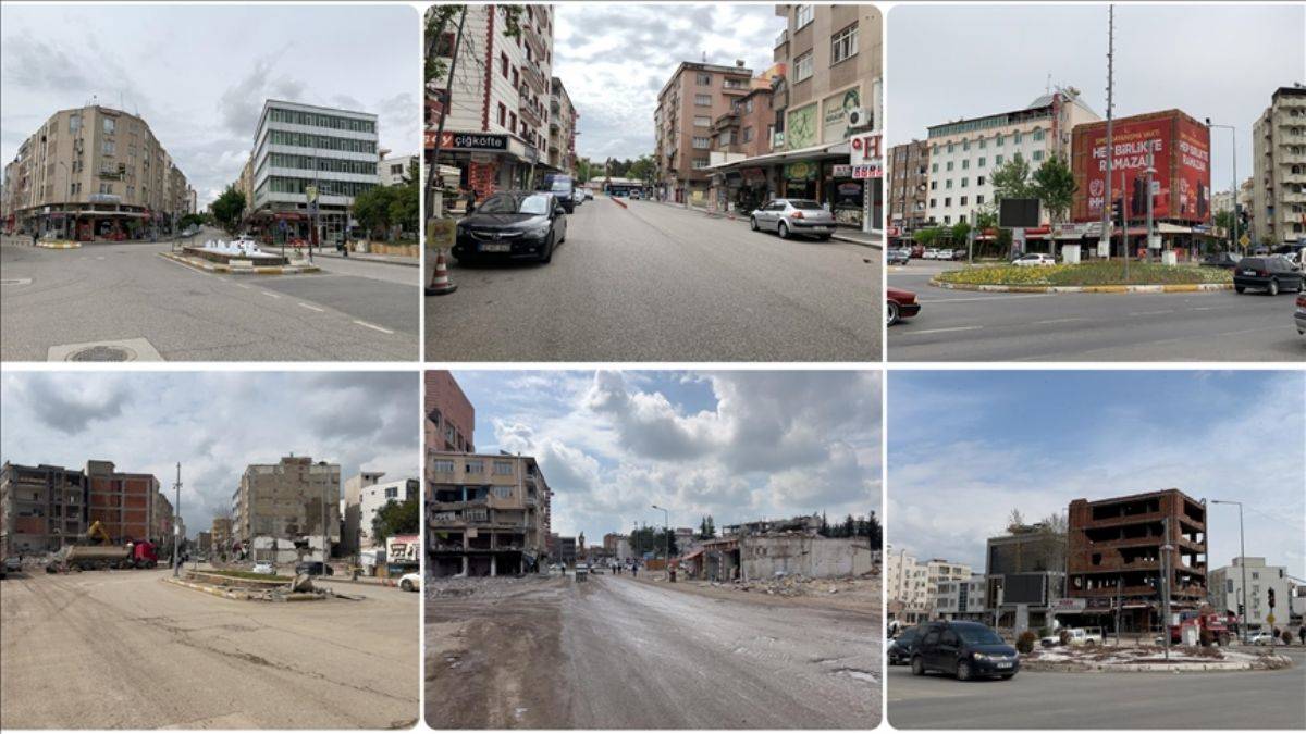 Depremden önce ve sonra Adıyaman görüntüleri
