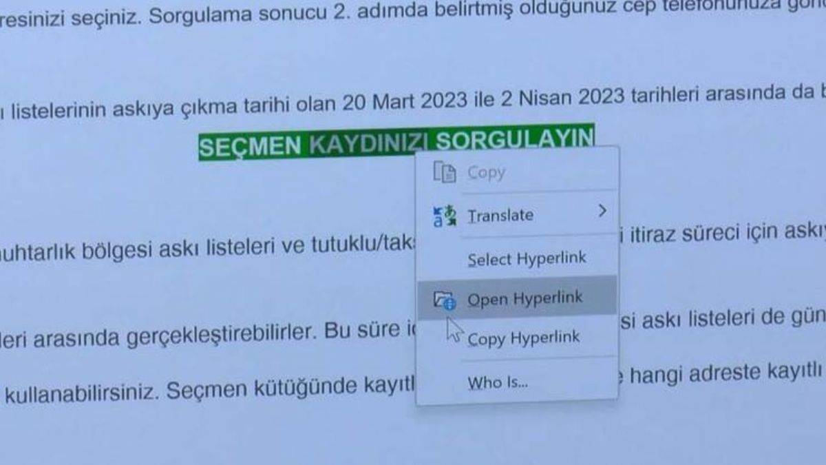 'Seçmen kaydınızı sorgulayın' tuzağı