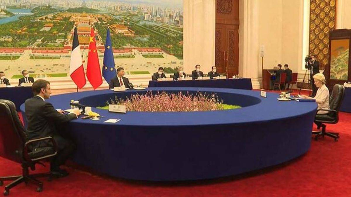 Cinping, Macron ve Leyen üçlü toplantısı